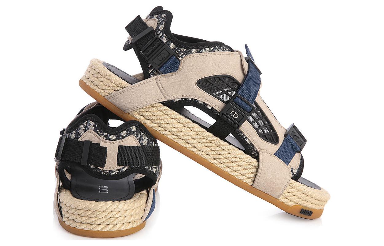 Shop Sandalia Dior Atlas 'Beige Negro Azul' 3SA094ZIY_561