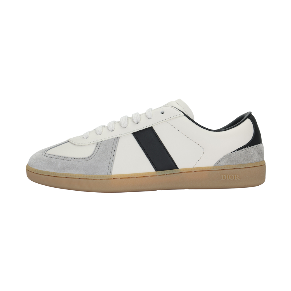 DIOR B01 Matchpoint Gray Leather Low-Top Sneakers for Men. 3SN328ZRH_H069