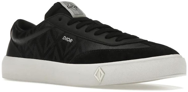 DIOR迪奧 B101 皮革 徽標 低筒繫帶 時尚板鞋 男款 黑色 Lookbook DIOR迪奧 B101 皮革 徽標 低筒繫帶 時尚板鞋 男款 黑色