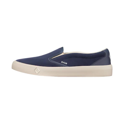 Dior B101 Slip-On Navy Blue Suede Calfskin