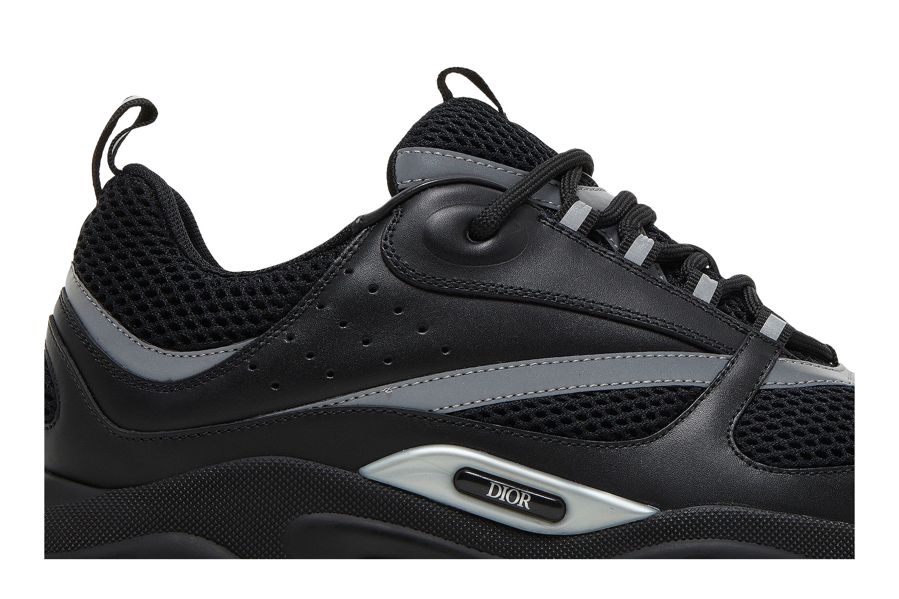 Shop DIOR 迪奧 B22皮革纖維 減震防滑耐磨 低筒運動鞋 黑色