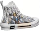 Shop Dior B23 Tinggi 'Dior Oblique - Cetakan Alex Foxton' 3SH118YTH_H562