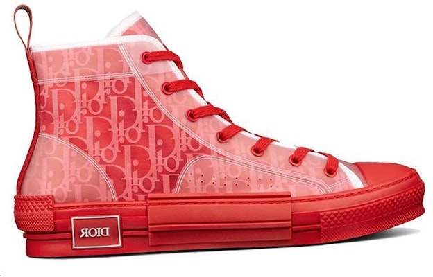 Dior B23 Tinggi 'Dior Oblique - Merah' 3SH118YNT_H363 Order Dior B23 Tinggi 'Dior Oblique - Merah' 3SH118YNT_H363