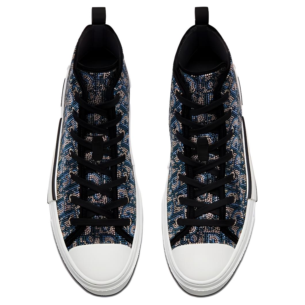 Shop Dior B23 High 'Oblique Strass Biru' 3SH128ZBF_H165