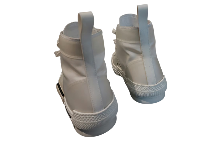 Shop DIOR迪奧 B23 高幫繫帶 圓頭 時尚板鞋 男款 白色