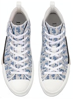 Dior B23 High Blue Oblique Kasuri Jacquard Sneakers 3SH118ZLA_H560 Shop Dior B23 High Blue Oblique Kasuri Jacquard Sneakers 3SH118ZLA_H560