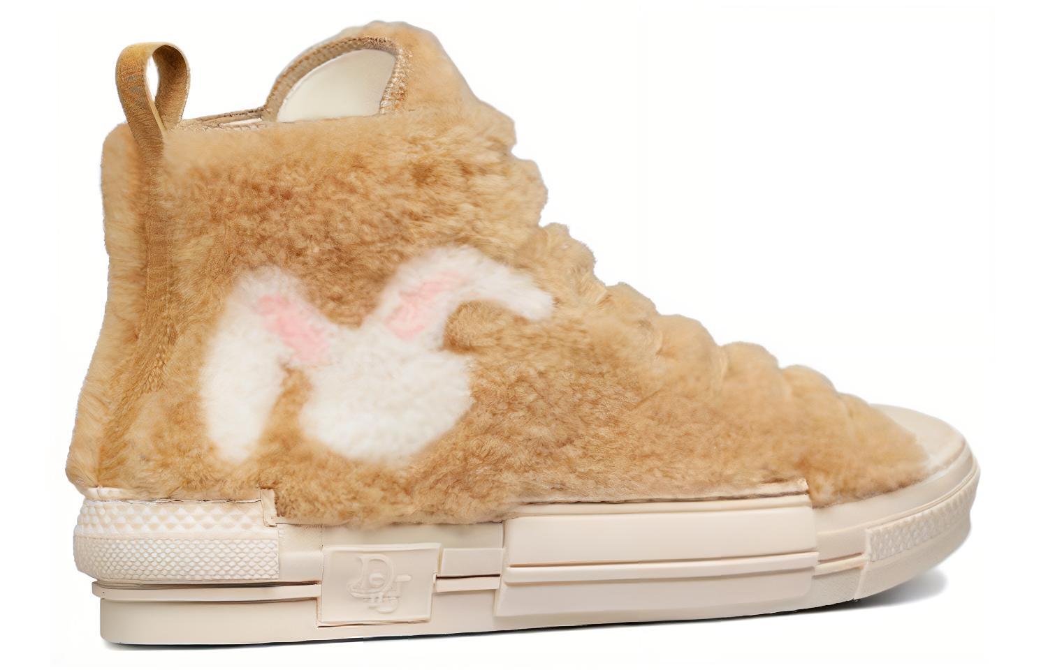 Shop 디올 B23 ERL 베이지 쉐어링 하이탑 (토끼 모티브) 3SH129ZTR_H100