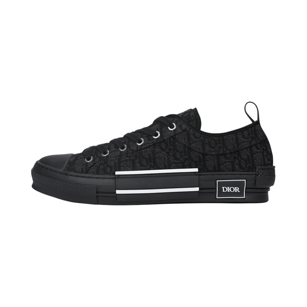 DIOR B23 Low-Top Sneakers Logo Print Black 3SN249ZSA_H969