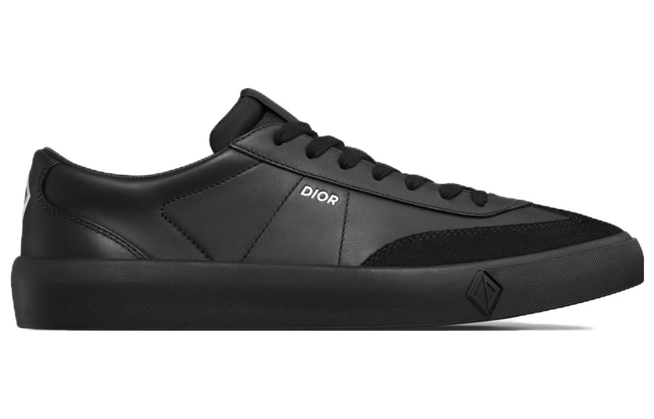Order DIOR迪奧 牛皮革 圓頭繫帶 低筒 帆布鞋 男款 黑色