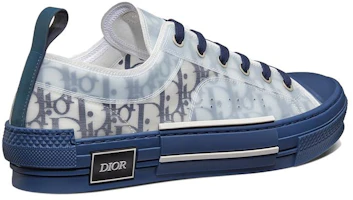 Shop Dior B23 低筒運動鞋 ‘Dior Oblique - 藍色’ 3SN249YNT_H565