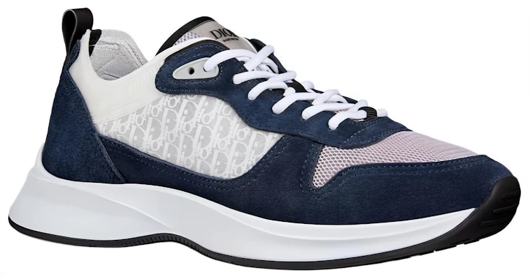 Dior B25 Runner Navy Oblique Suede Lelaki Wanita 3SN259YXY_H568 Lookbook Dior B25 Runner Navy Oblique Suede Lelaki Wanita 3SN259YXY_H568