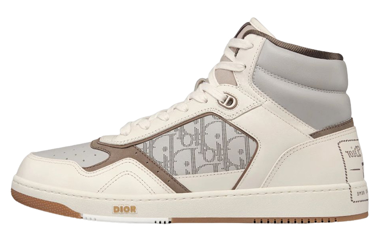 Dior B27 High by Birkenstock Cream Greige Greige Dior Oblique 3SH133ZSR_H167