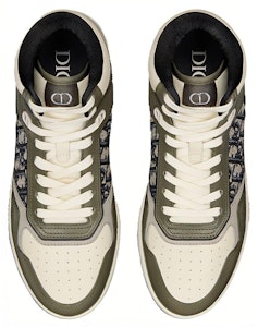 Dior B27 高帮橄榄奶油小牛皮米黑Dior Oblique提花纹 3SH133ZIR_H661 Lookbook Dior B27 高帮橄榄奶油小牛皮米黑Dior Oblique提花纹 3SH133ZIR_H661