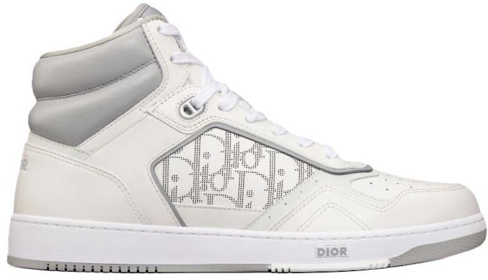 Dior B27 High White and Gray Smooth Calfskin with White Dior Oblique Galaxy Leather 3SH133ZIJ_H068 Order Dior B27 High White and Gray Smooth Calfskin with White Dior Oblique Galaxy Leather 3SH133ZIJ_H068