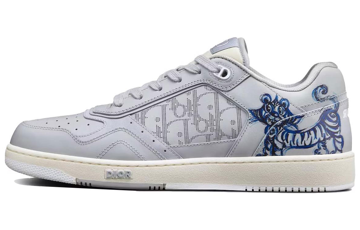 Dior B27 Kenny Scharf Low Top Blue Tiger Print 3SN272ZMG_H861