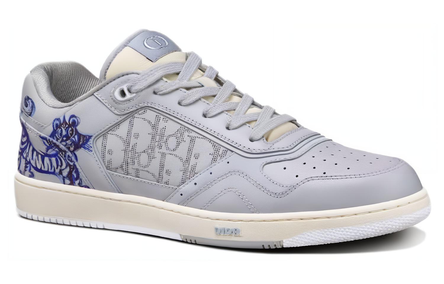 Lookbook Dior B27 Kenny Scharf Low Top Cetakan Harimau Biru 3SN272ZMG_H861