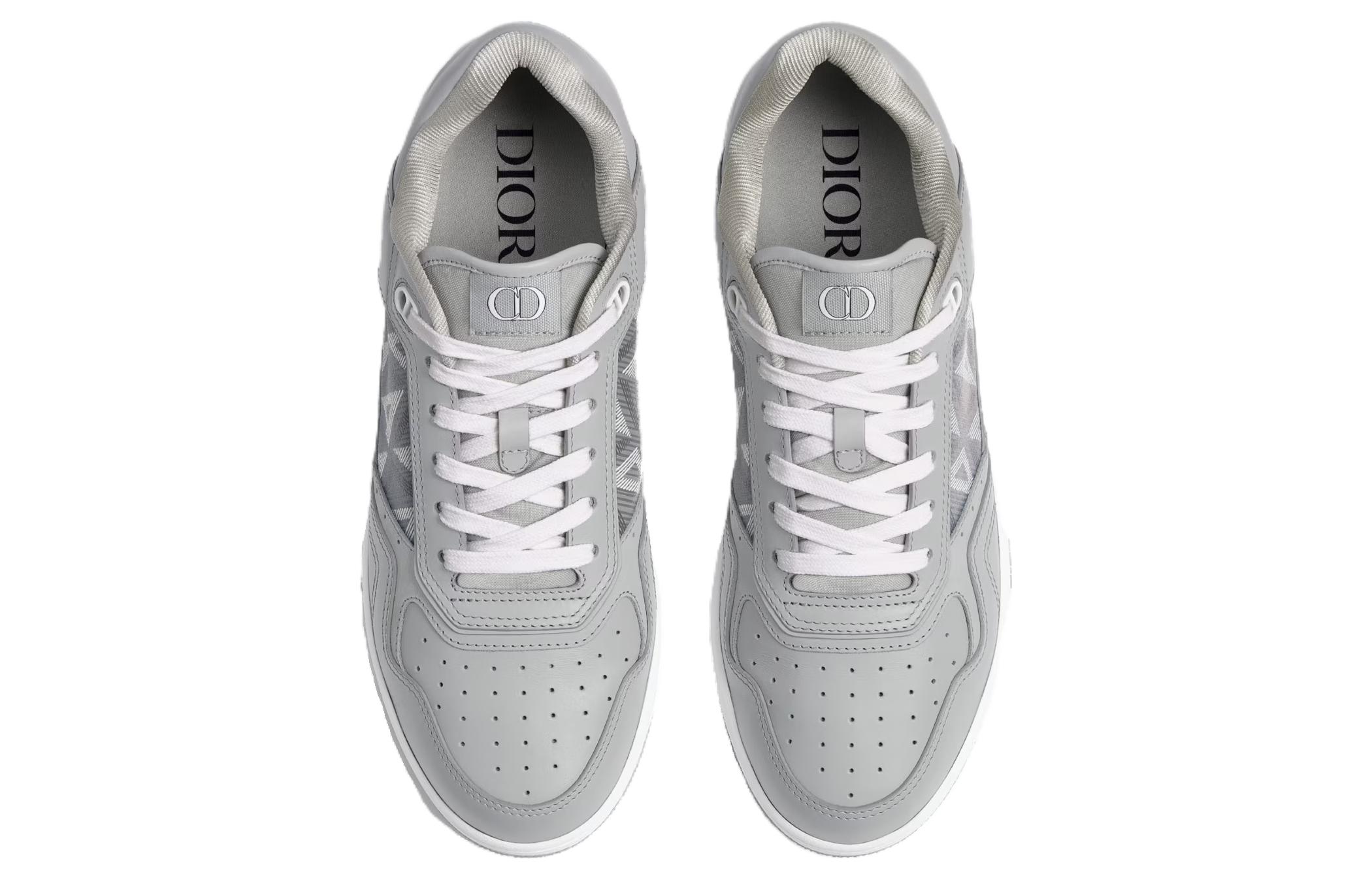 Shop Dior B27 Bas ''Logo en Cuir Gris'' 3SN272ZPP_H868