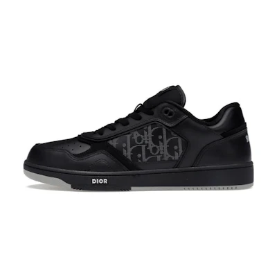 Dior B27 Low Black Dior Oblique Galaxy Leather Grey