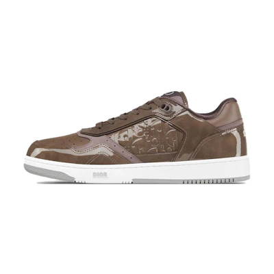 Dior B27 Low Plum Patent Dior Oblique Gravity Embossed
