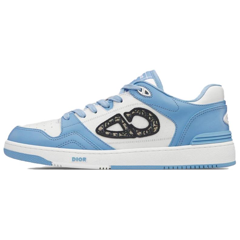 DIOR B57 Low Top Leather Sneakers White Blue . 3SN318ZXU_H516