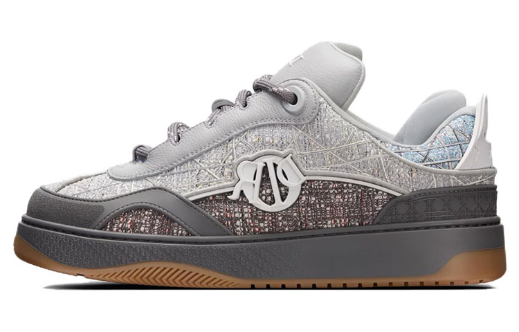 Dior B9S Low-Top Leather Sneakers Grey 3SN307ZZV_H884