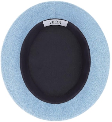 DIOR Bee Embroidered Cotton Kids Bucket Hat - Blue 5SBM12HATA_Y533 Shop DIOR Bee Embroidered Cotton Kids Bucket Hat - Blue 5SBM12HATA_Y533