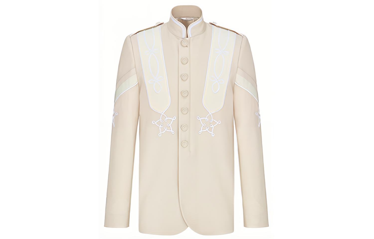 DIOR Beige Printed Stand Collar Long Sleeve Jacket 143C221B5180-C020