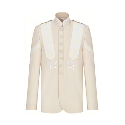 DIOR Beige Printed Stand Collar Long Sleeve Jacket 143C221B5180-C020