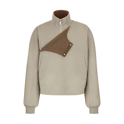 DIOR Beige Wool Short Stand Collar Jacket 943C434A3840-C181