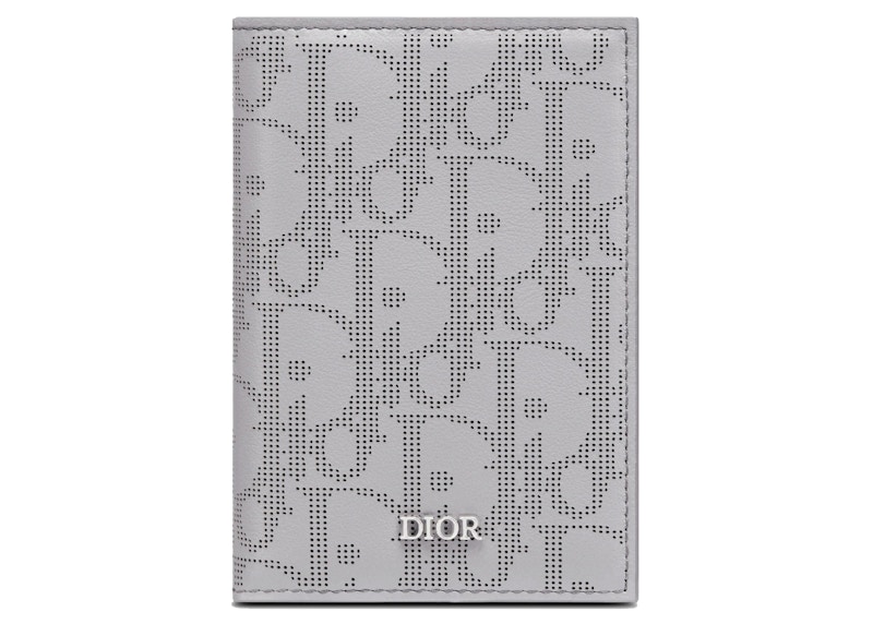 Dior Bi-Fold Card Holder Oblique Galaxy Gray