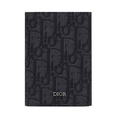 Dior Bi-Fold Card Holder Oblique Jacquard Black
