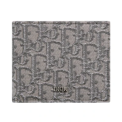 Dior Bi-Fold Wallet Dior Oblique Jacquard Ruthenium/Gray