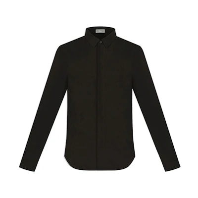 DIOR Black Bee Logo Long Sleeve Casual Cotton Shirt for Men 733C518B1581-900