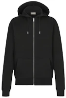 Dior Black Cotton Fleece Zip-Up Hoodie Jacket 013J200A0531-C989 Dior Black Cotton Fleece Zip-Up Hoodie Jacket 013J200A0531-C989