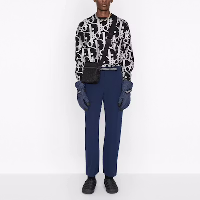 Dior Black Crewneck Sweater with Letter Print 113M630AT197-C900 Purchase Dior Black Crewneck Sweater with Letter Print 113M630AT197-C900