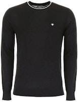 DIOR Black Crewneck Sweater with Solid Color Logo Embroidery. 833M655KT-332-380 DIOR Black Crewneck Sweater with Solid Color Logo Embroidery. 833M655KT-332-380