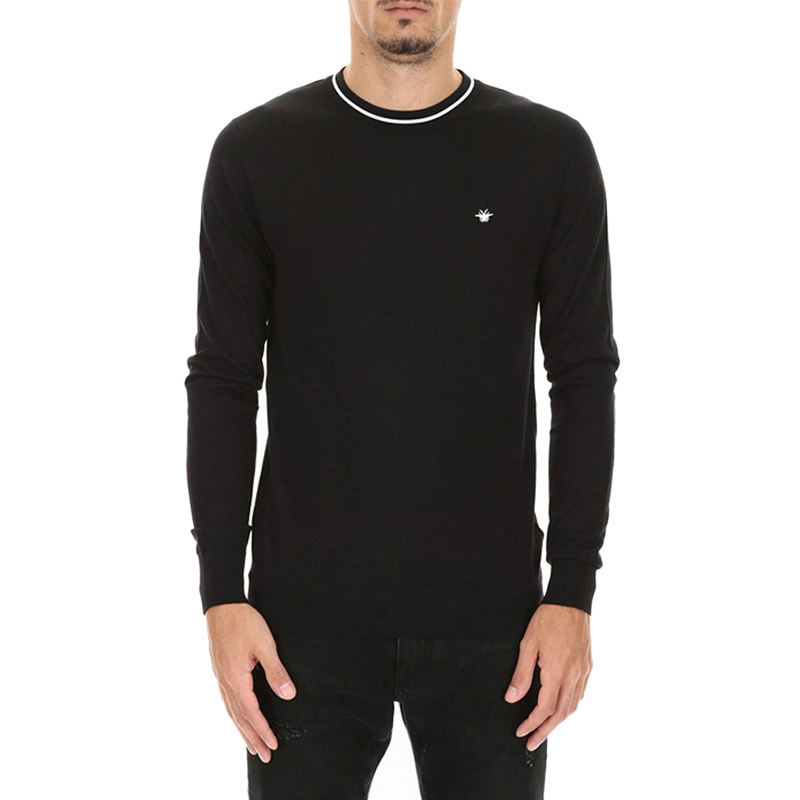 Lookbook ディオール ブラック クルーネック スウェット シャツ ロゴ刺繍入り. 833M655KT-332-380