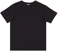 DIOR Black Crewneck T-Shirt with Chest Logo Embroidery 943J605A0554-C989 DIOR Black Crewneck T-Shirt with Chest Logo Embroidery 943J605A0554-C989