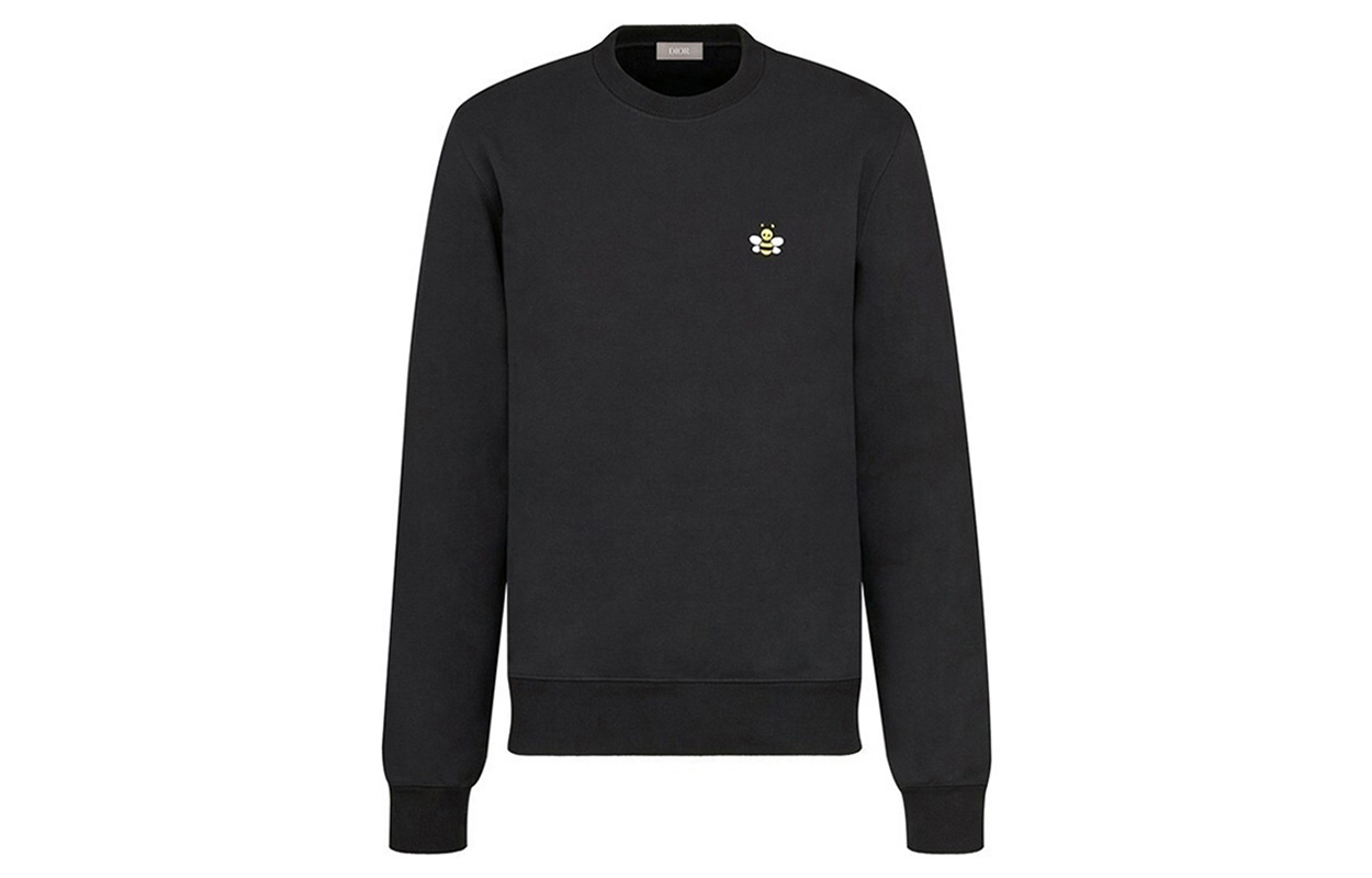 Dior Black Embroidered Bee Pullover Casual Sweatshirt 933J612-A0531-982