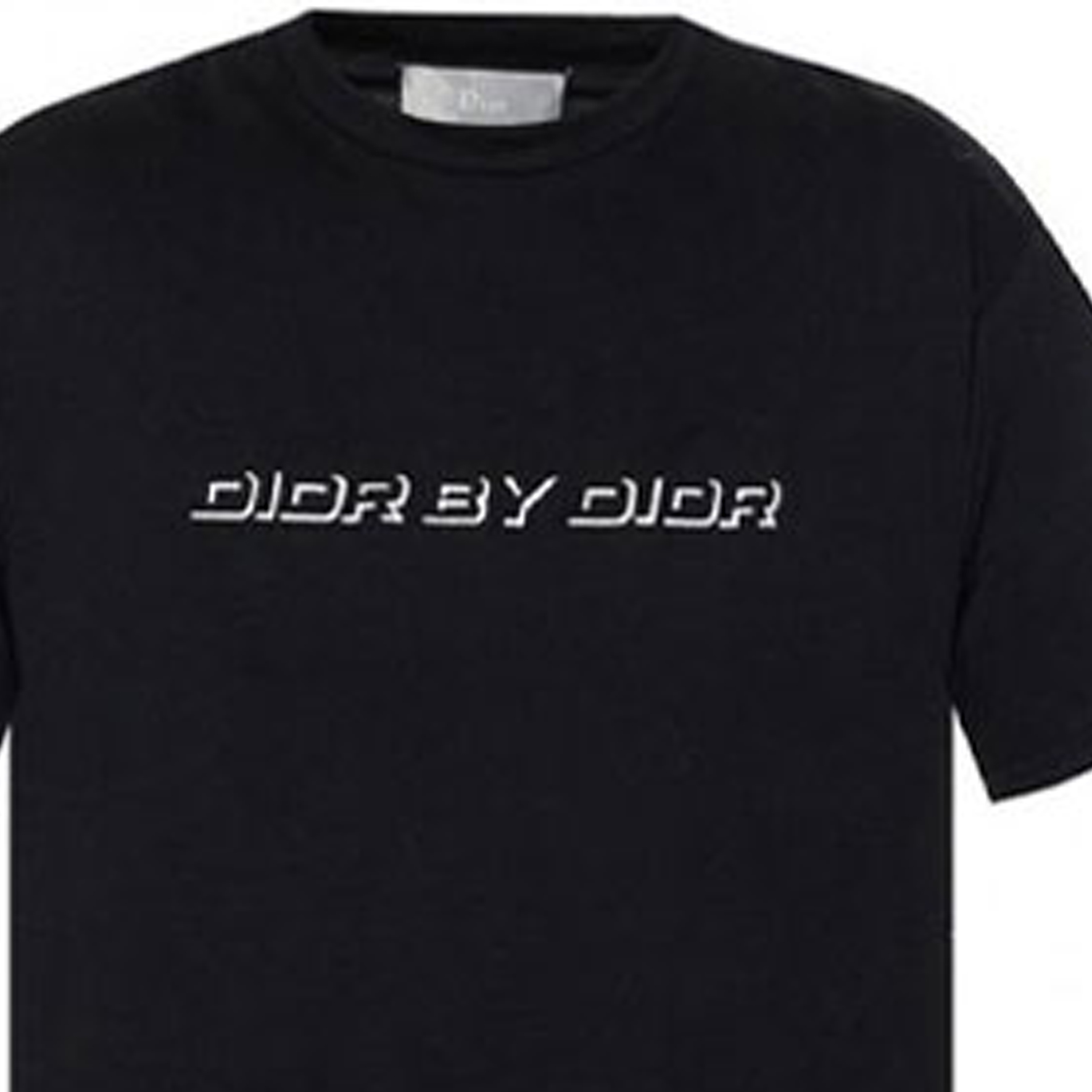 Details for ディオール ブラック 刺繍ロゴプリント 半袖Tシャツ 863J611K0910-980