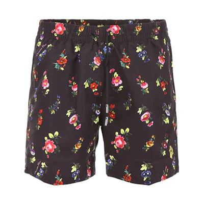 DIOR Black Floral-Pattern Technical Fabric Shorts 733B002W8484-971