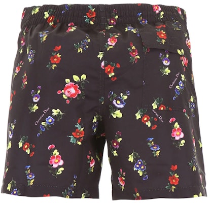 DIOR 黑色花卉图案技术面料短裤 733B002W8484-971 Lookbook DIOR 黑色花卉图案技术面料短裤 733B002W8484-971