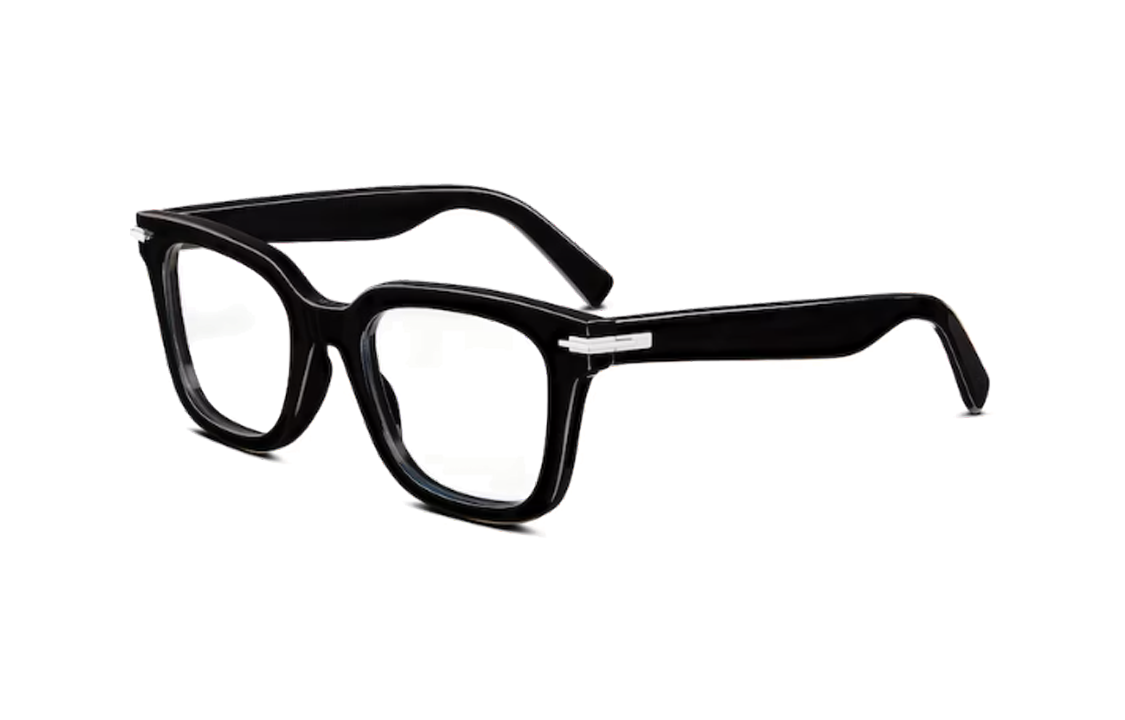 DIOR Black Irregular Acetate Optical Glasses with "CD" Logo SUTS10IXB-10BB 圖 2