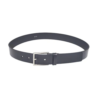 DIOR Black Leather Belt with Eyelet Design for Men - 3CM Width. 4349PUYBS