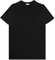DIOR Black Logo Embroidered Crew Neck T-Shirt - New Season Collection 013J600A0589-C989 DIOR Black Logo Embroidered Crew Neck T-Shirt - New Season Collection 013J600A0589-C989