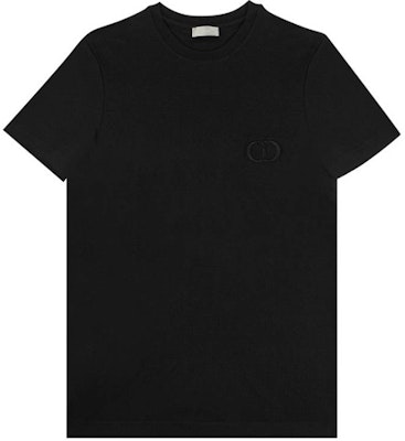 DIOR Black Logo Embroidered Crew Neck T-Shirt - New Season Collection 013J600A0589-C989 Order DIOR Black Logo Embroidered Crew Neck T-Shirt - New Season Collection 013J600A0589-C989