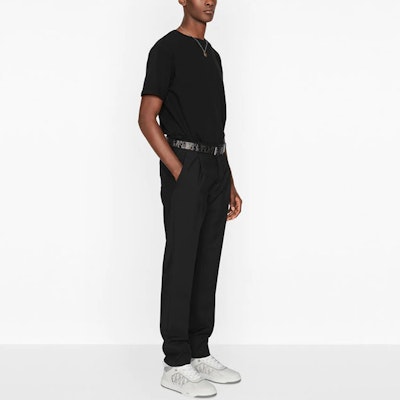 DIOR Black Logo Embroidered Crew Neck T-Shirt - New Season Collection 013J600A0589-C989 Details for DIOR Black Logo Embroidered Crew Neck T-Shirt - New Season Collection 013J600A0589-C989