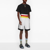 DIOR Kaos Pendek Logo Jacquard Hitam 113J692A0614-C989 Details for DIOR Kaos Pendek Logo Jacquard Hitam 113J692A0614-C989