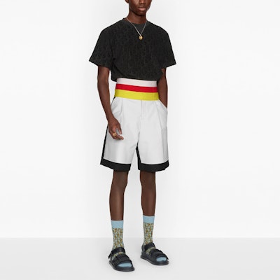 DIOR Black Logo Jacquard Short Sleeve T-Shirt 113J692A0614-C989 Details for DIOR Black Logo Jacquard Short Sleeve T-Shirt 113J692A0614-C989