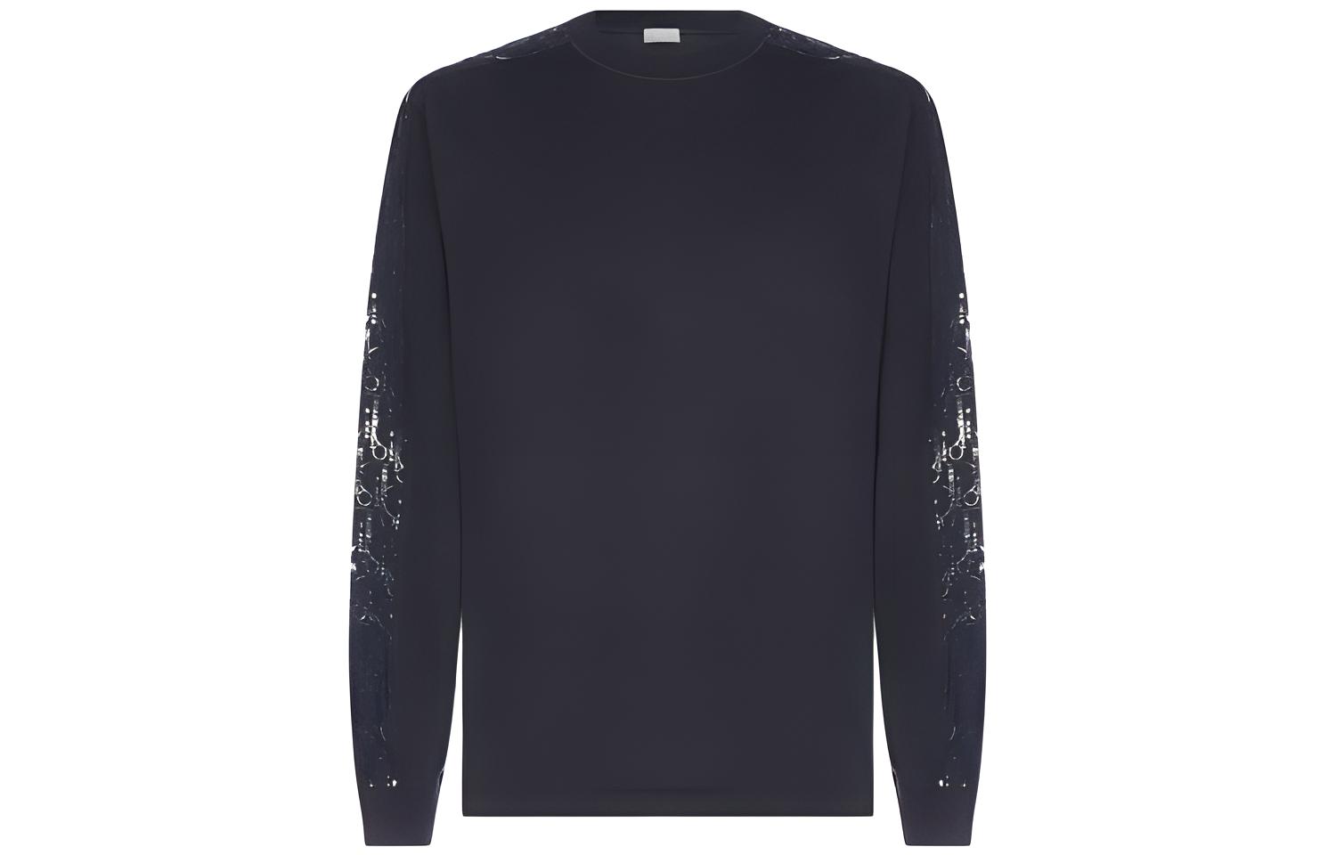 DIOR Black Long-Sleeve Crewneck Sweatshirt 113J643A0554-542